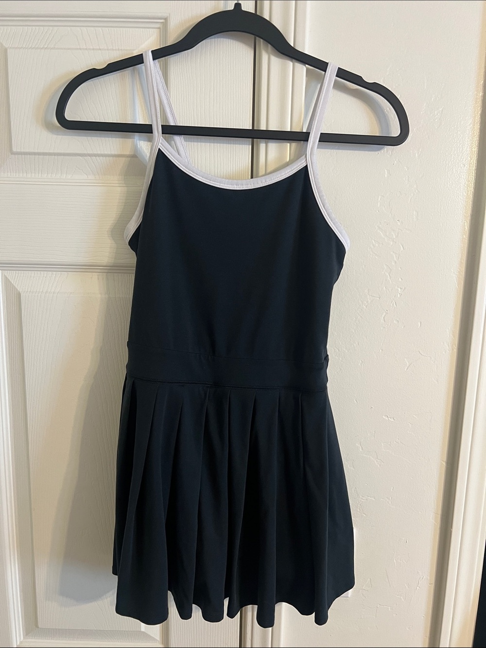 abercrombie kids Black Dress with White Trim Spaghetti Straps